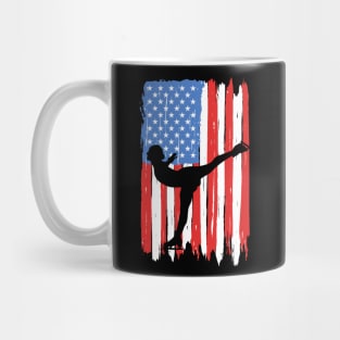 American Flag Skating Graphic Mug